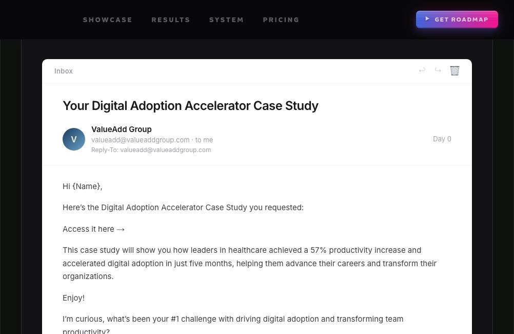 ValueAdd Group · Lead Magnet Delivery + Follow-Up Sequence